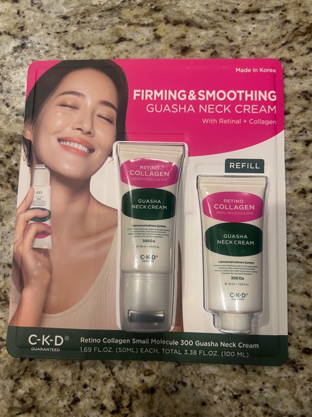 Calvin Klein Guasha Neck Cream Duo - Pink & Green